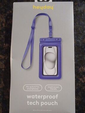 heyday Purple Waterproof Tech Pouch with Adjustable Strap